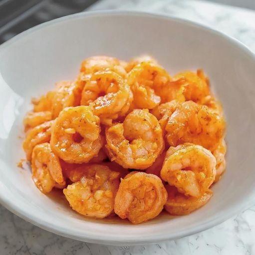 Salted egg yolk prawns — dish photo