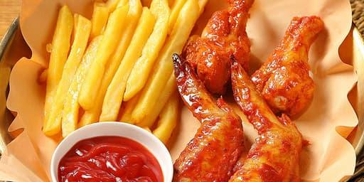 Chicken Drumettes & Fries Combo — Snacks